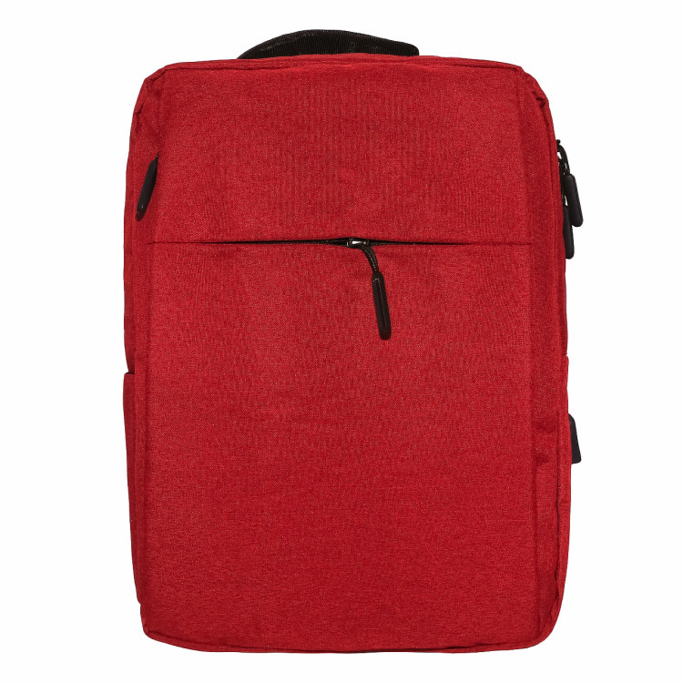 Рюкзак; 40*30*10см; бордовий; п/е; з роз'ємом для USB зарядки; арт. 204/3_бордо; VGR - фото №1