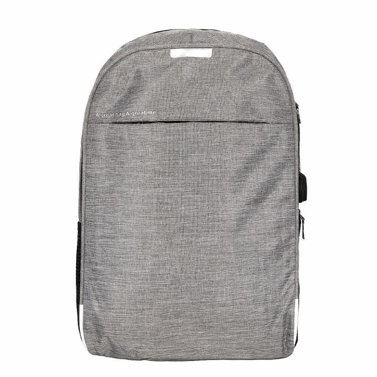 Рюкзак; 44*30*14см; сірий; п/е; з роз'ємом для USB зарядки та навушників; арт. 6605/3_сірий; VGR - фото №1