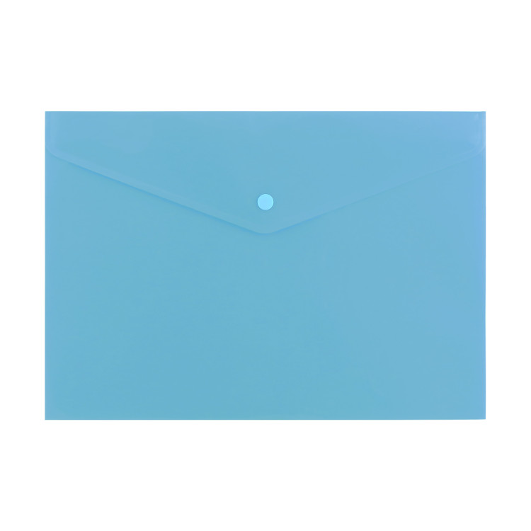 Папка-конверт пласт. на кнопці; А4+; 180мкм, непрозор.; глянц.; кол.асорті; арт. KL0300; KLERK