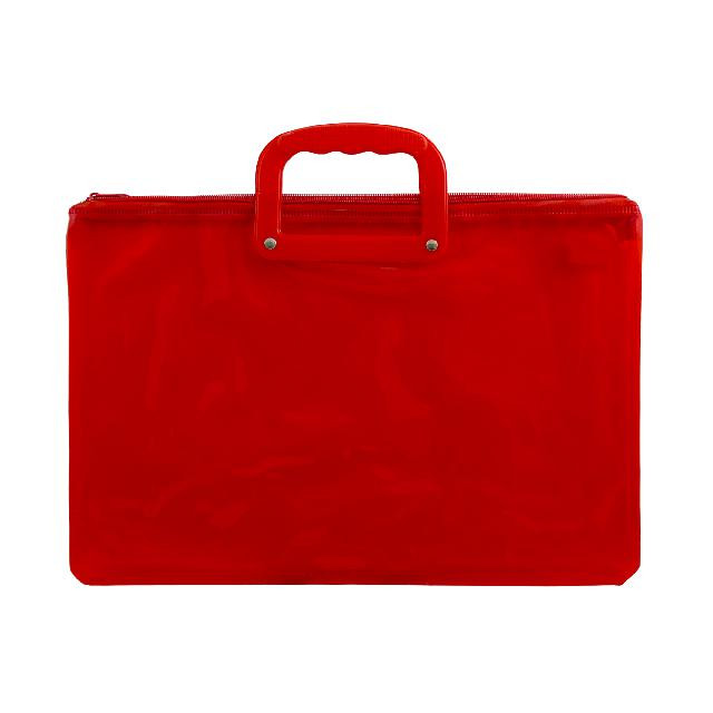 Портфель на блискавці; 28*39см; червоний; неон; арт. SB-1300/5_черв; VGR - фото №1