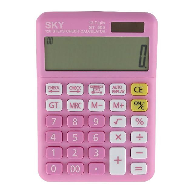 Калькулятор 12-розрядний; 148*104*20мм; кольор.; арт. ST-500; KLERK - фото №{$addimg_counter}