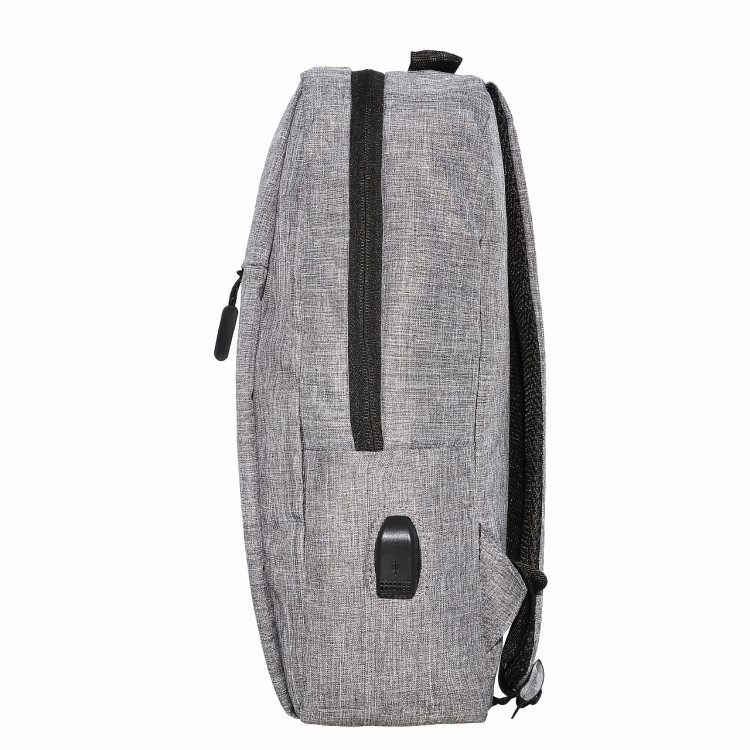 Рюкзак; 40*30*10см; сірий; п/е; з роз'ємом для USB зарядки; арт. 204/1_сірий; VGR - фото №{$addimg_counter}