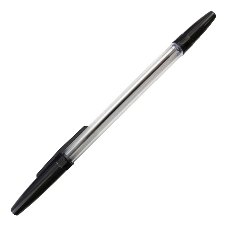 Ручка кульк.; 0.7мм; стрижень чор.; корп.прозор.; арт. KL0435-B; KLERK - фото №1