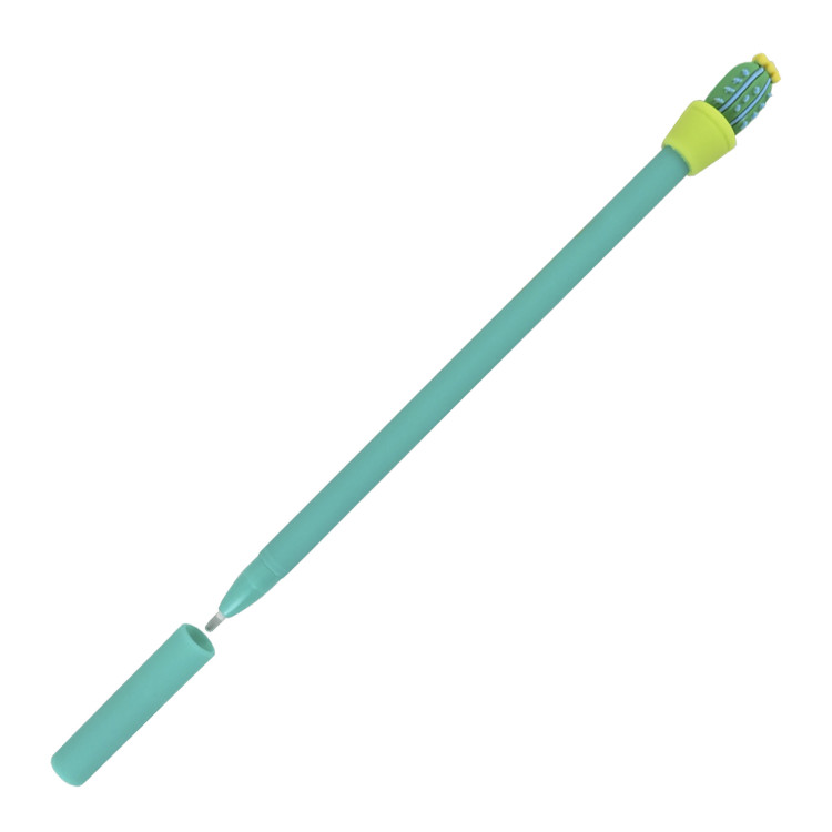 Ручка масляна фігур.; Кактуси Неон; 0.5мм; стрижень син.; арт. 17075; VGR - фото №1