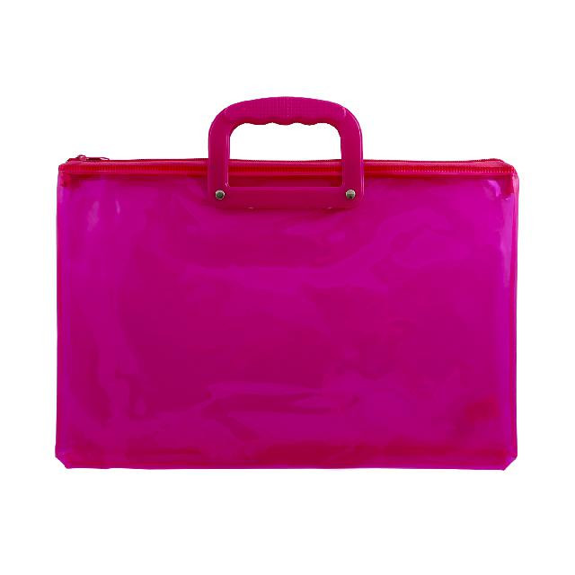 Портфель на блискавці; 28*39см; рожевий; неон; арт. SB-1300/2_рожев; VGR