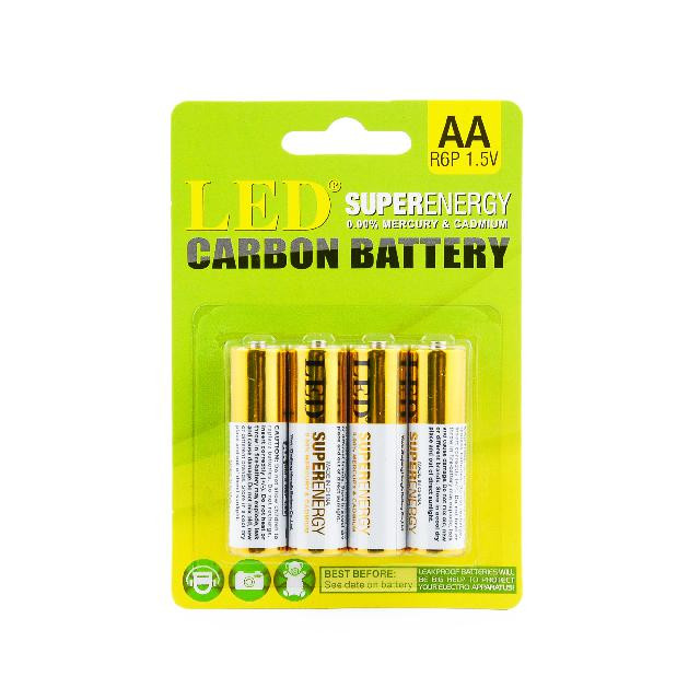 Батарейки сольові, АА; 4шт в уп. з європідвісом; арт. R6P; KLERK