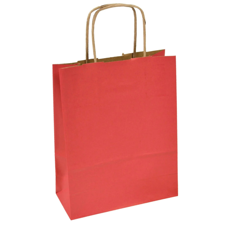 Пакет із паперу крафт; колір червоний; розмір: 26*32*12см; арт. AG2140, ANGEL GIFTS - фото №1