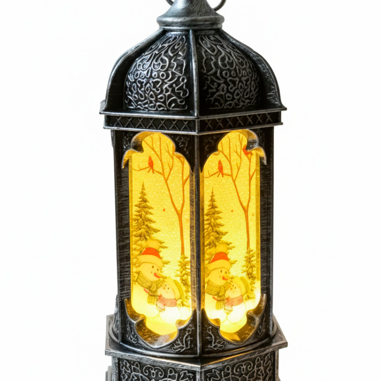 Ліхтар новорічний декоративний 6*6*13.5 см; арт. AG3410;*ANGEL GIFTS - фото №1