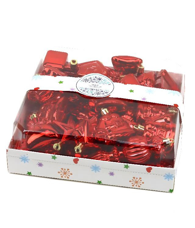 Набір ялинкових іграшок пластикових, 38 шт.арт. AG3445; ANGEL GIFTS