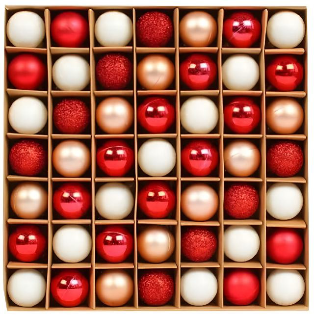 Набір ялинкових іграшок пластикових, 49 шт. арт. AG3451; ANGEL GIFTS - фото №1