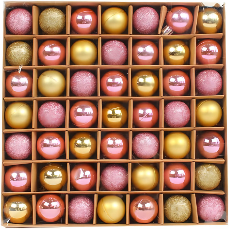 Набір ялинкових іграшок пластикових, 49 шт. арт. AG3454; ANGEL GIFTS