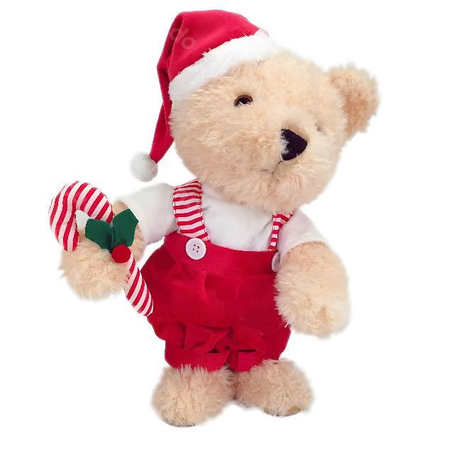 Ведмедик новорічний інтерактивний; 35см; арт. AG3465; ANGEL GIFTS - фото №1