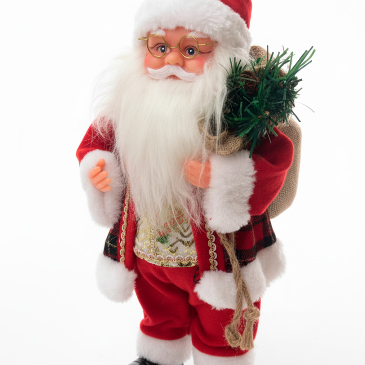 Санта Клаус з ліхтариком музичний; 30см; арт. AG3471; ANGEL GIFTS - фото №1