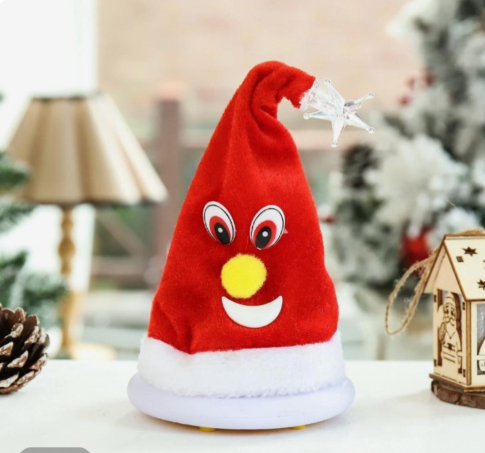 Шапка Санти інтерактивна; 16см; арт. AG3478; ANGEL GIFTS