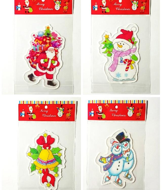 Наклейка новорічна на вікна, 1 шт матеріал: ПВХ; арт. AG3486; ANGEL GIFTS - фото №1