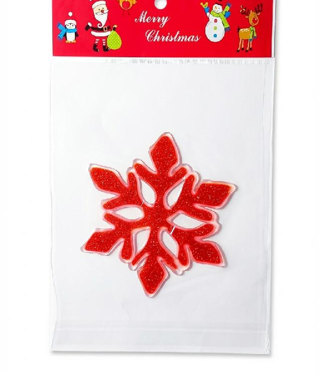 Наклейка новорічна на вікна, 1 шт матеріал: ПВХ; арт. AG3489; ANGEL GIFTS - фото №1