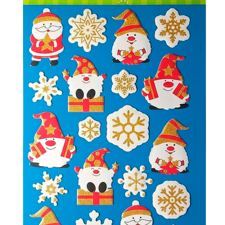 Наклейки новорічні на вікна, 20 шт матеріал: ПВХ; арт. AG3495; ANGEL GIFTS - фото №1