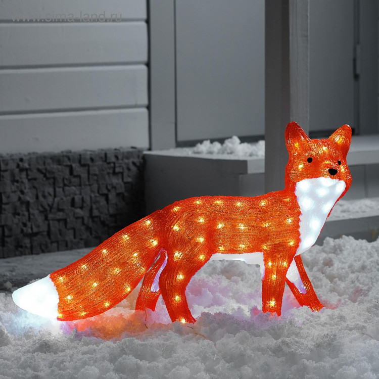 Лисиця світлодіодна 120 LED. матеріал акрил; 80 см.арт. AG3514; ANGEL GIFTS - фото №1