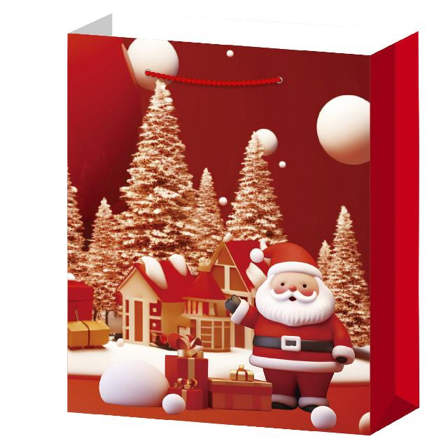 Пакет паперовий для подарунків (Новорічний); 4 дизайни; розмір:26*32*10cm; арт. AG3569; ANGEL GIFTS - фото №1