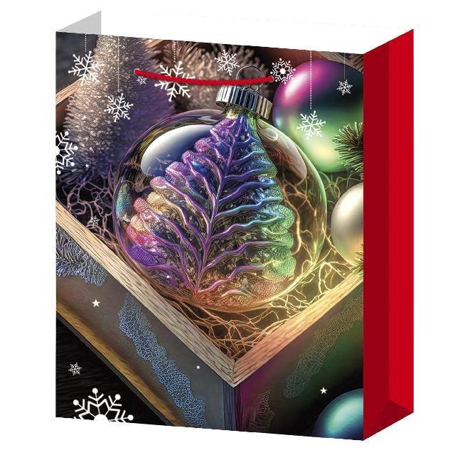Пакет паперовий для подарунків (Новорічний); 4 дизайни; розмір:26*32*10cm; арт. AG3575; ANGEL GIFTS - фото №1