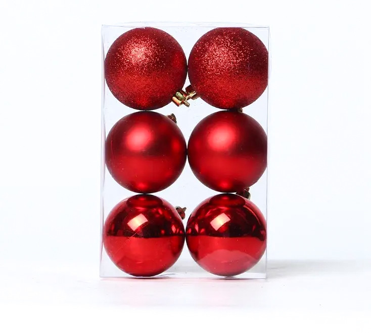 Набір ялинкових іграшок пластикових, 6 шт. арт. AG3628; ANGEL GIFTS - фото №1