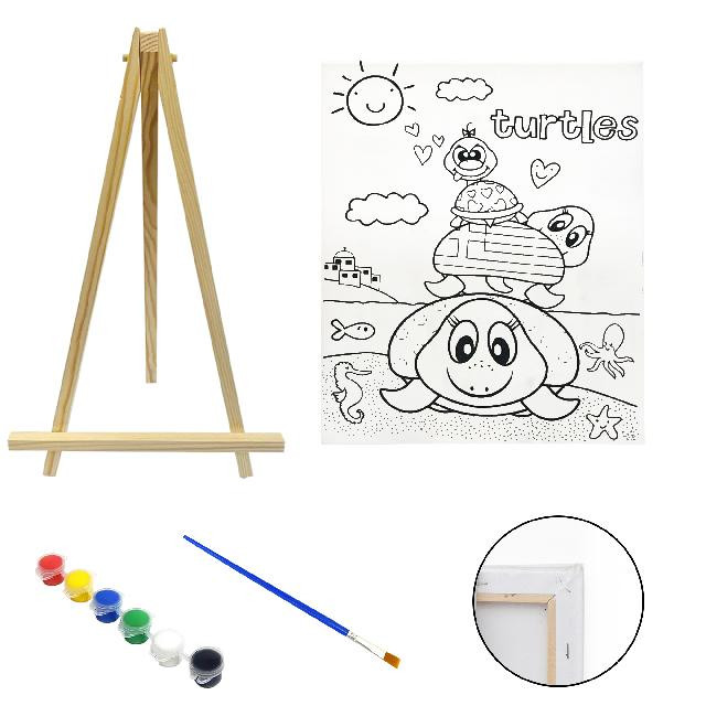 Полотно-розмальовка з контуром на дерев'яному підрамнику 