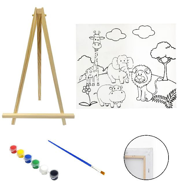 Полотно-розмальовка з контуром на дерев'яному підрамнику 