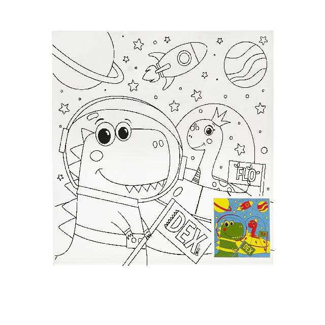 Полотно-розмальовка з контуром на картоні 