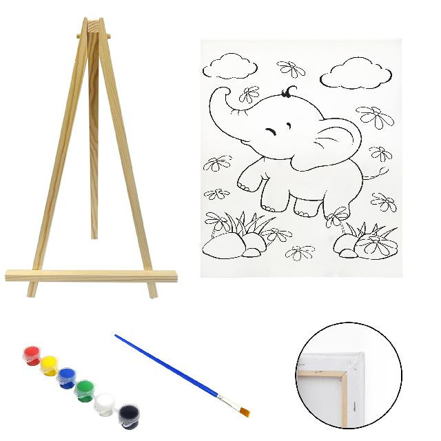 Полотно-розмальовка з контуром на дерев'яному підрамнику 