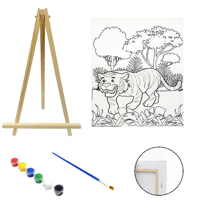 Полотно-розмальовка з контуром на дерев'яному підрамнику 