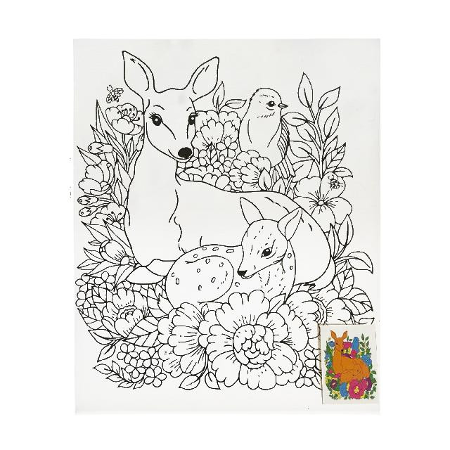 Полотно-розмальовка з контуром на картоні 