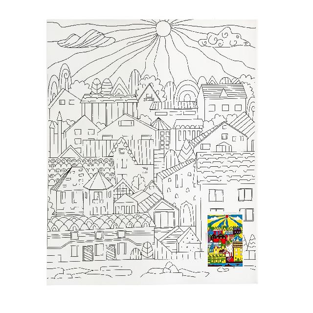 Полотно-розмальовка з контуром на картоні 