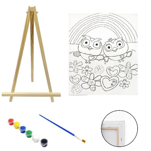 Полотно-розмальовка з контуром на дерев'яному підрамнику 