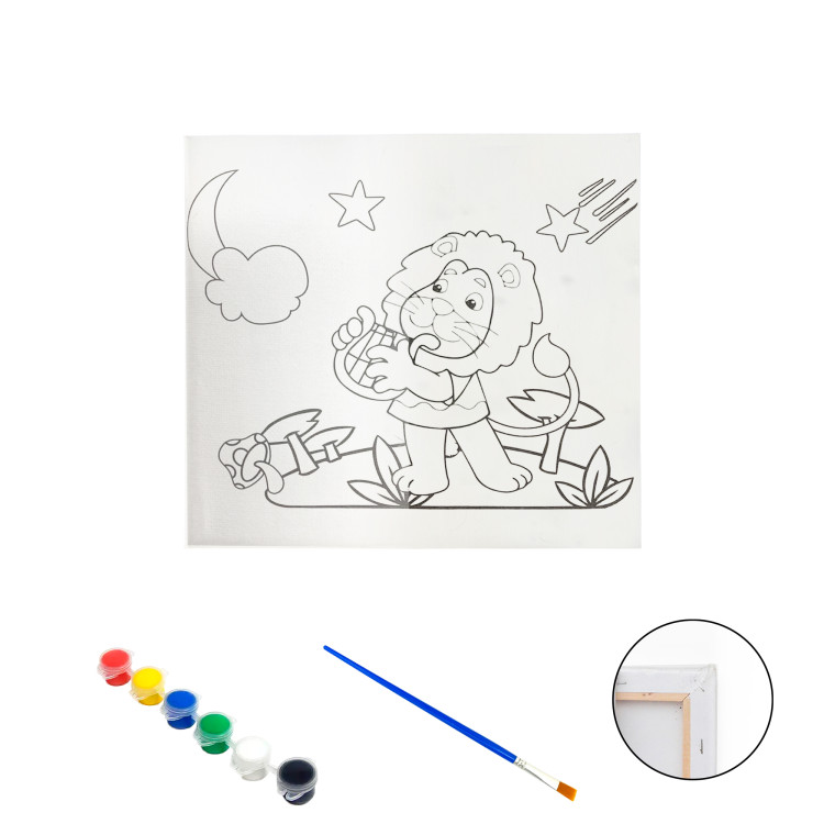 Полотно-розмальовка з контуром на дерев'яному підрамнику 