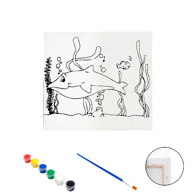 Полотно-розмальовка з контуром на дерев'яному підрамнику 