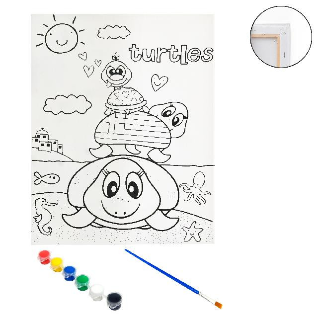 Полотно-розмальовка з контуром на дерев'яному підрамнику 