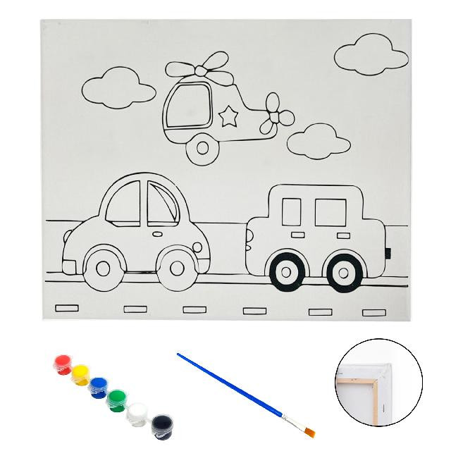 Полотно-розмальовка з контуром на дерев'яному підрамнику 