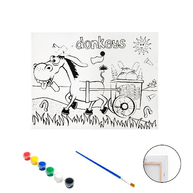 Полотно-розмальовка з контуром на дерев'яному підрамнику 