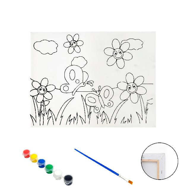 Полотно-розмальовка з контуром на дерев'яному підрамнику 