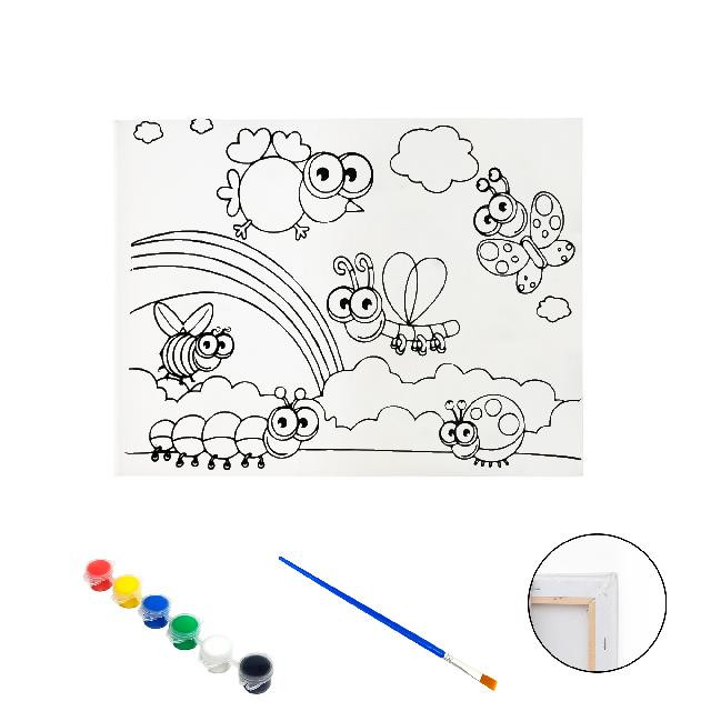 Полотно-розмальовка з контуром на дерев'яному підрамнику 