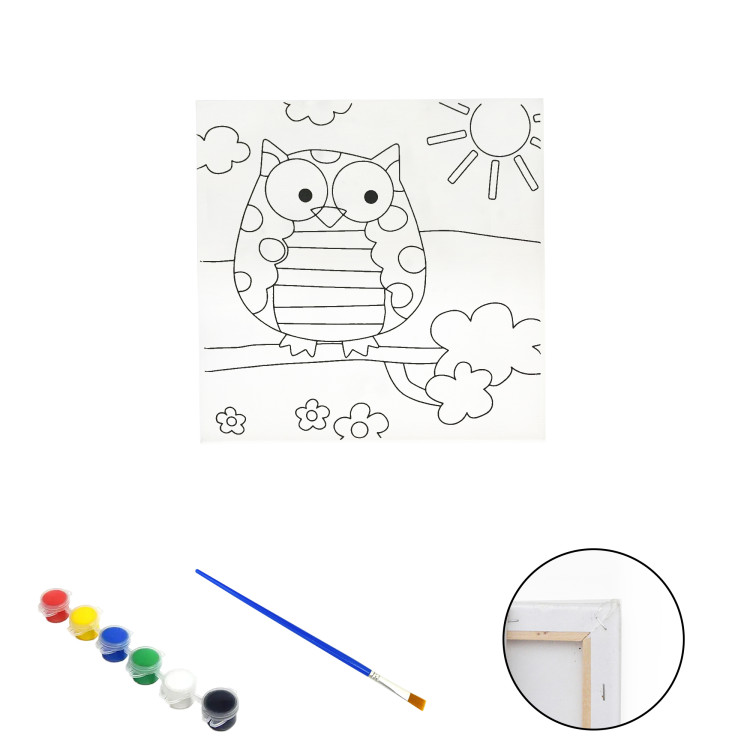 Полотно-розмальовка з контуром на дерев'яному підрамнику 