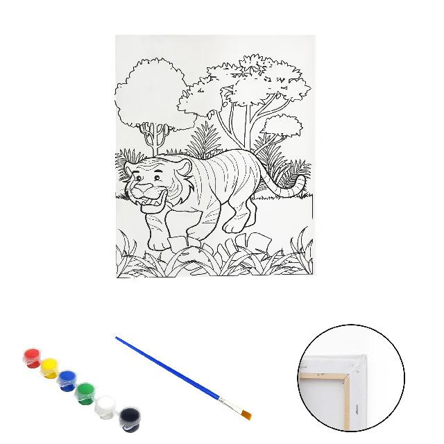 Полотно-розмальовка з контуром на дерев'яному підрамнику 