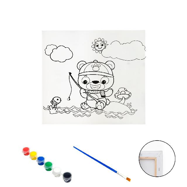 Полотно-розмальовка з контуром на дерев'яному підрамнику 