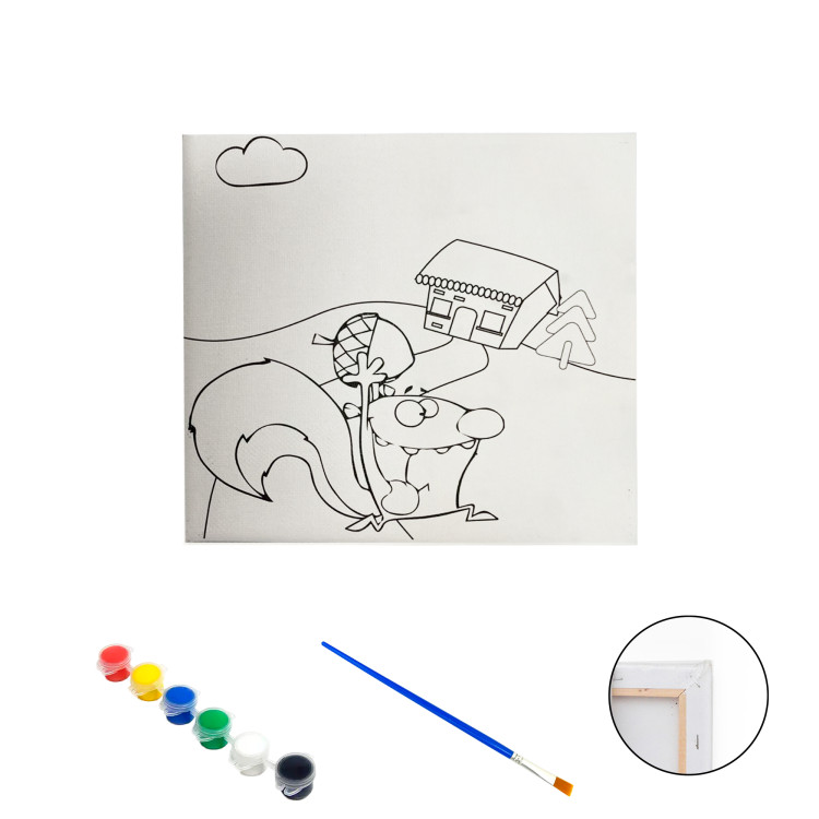 Полотно-розмальовка з контуром на дерев'яному підрамнику 