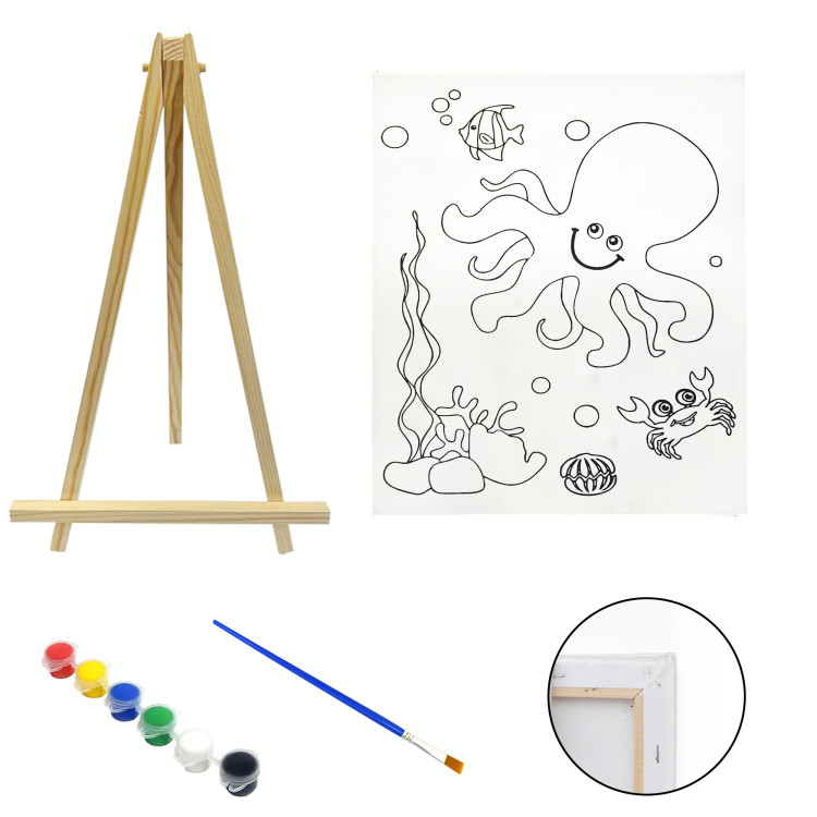 Полотно-розмальовка з контуром на дерев'яному підрамнику 