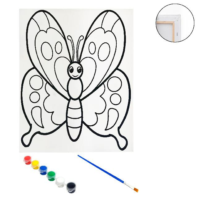 Полотно-розмальовка з контуром на дерев'яному підрамнику 