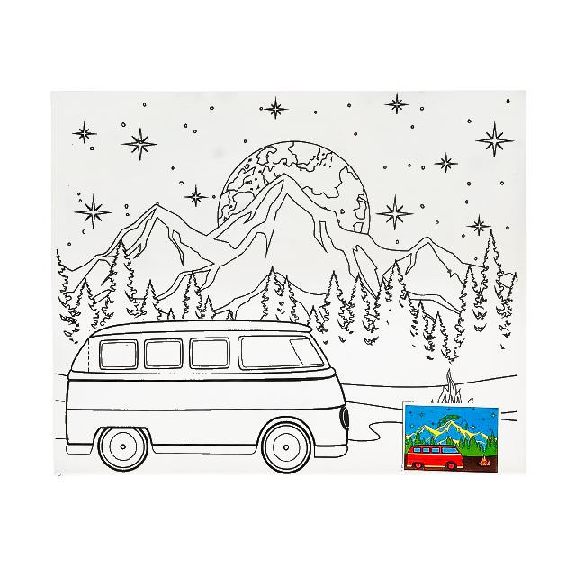 Полотно-розмальовка з контуром на картоні 