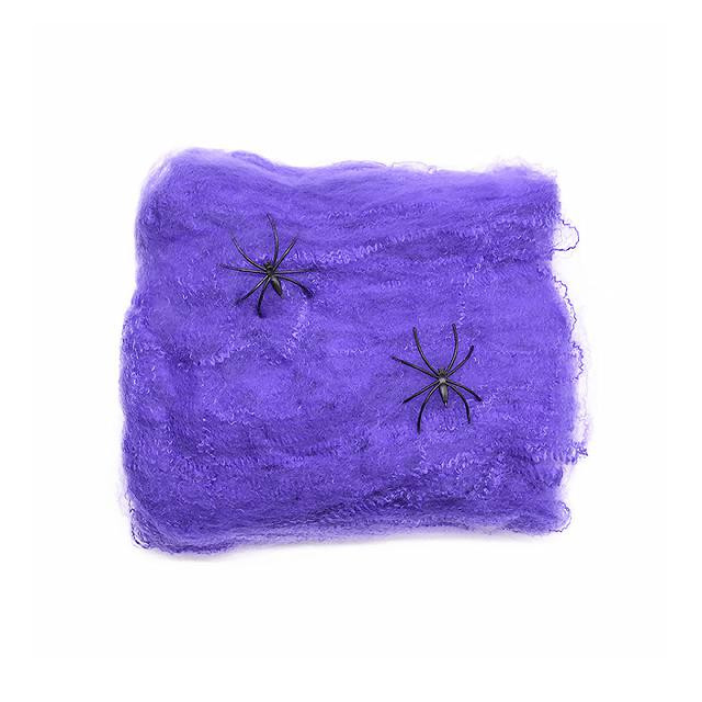 Павутина з павуком, 20*18 см, колір білий, поліестер; арт. H-052-N; ANGEL GIFTS - фото №{$addimg_counter}
