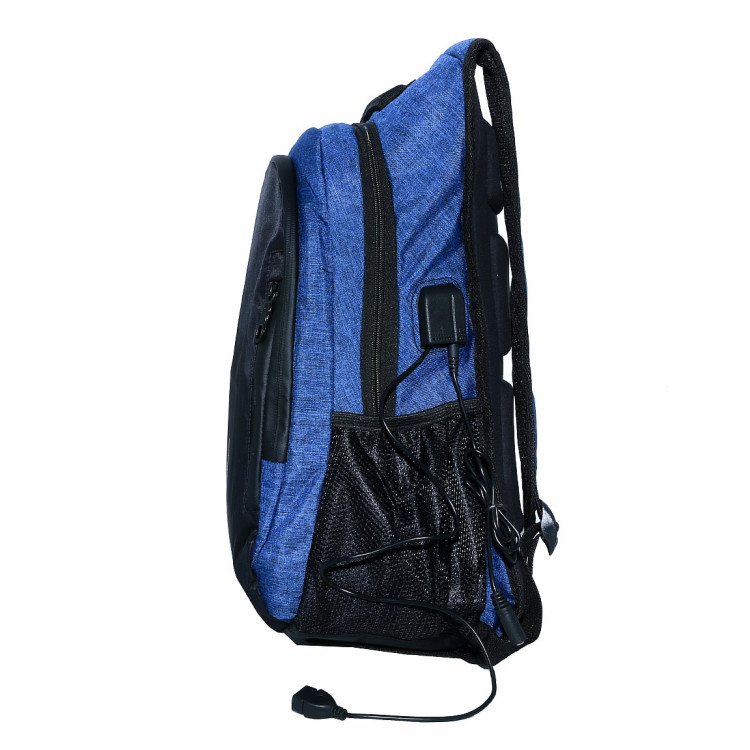Рюкзак; 46*38*12см; синій; п/е; з роз'ємом для USB зарядки та навушників; арт. F18-5/1_синій; VGR - фото №{$addimg_counter}