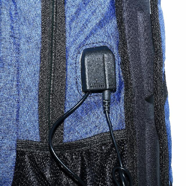 Рюкзак; 46*38*12см; синій; п/е; з роз'ємом для USB зарядки та навушників; арт. F18-5/1_синій; VGR - фото №{$addimg_counter}